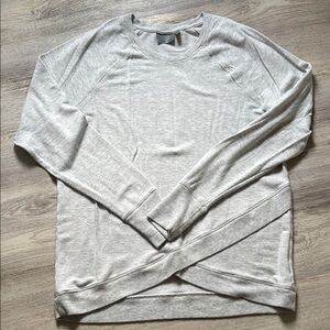 Athleta Gray Crewneck Sweater Soft Knit